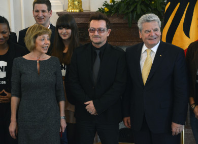 Bono and ambassadors of the charity pictured in Berlin in 2012.