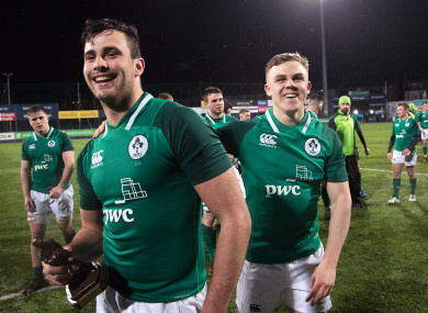 Jack O'Sullivan celebrate's his man-of-the-match performance in Donnybrook.