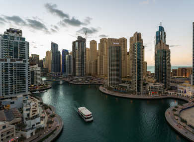 A general view of Dubai Marina.