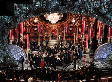 A view of the stage at the end of this year's Academy Awards in Hollywood.