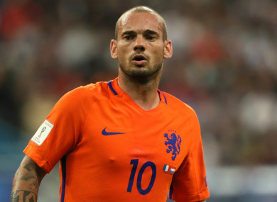 Sneijder won 133 caps.