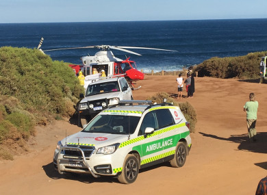 Emergency services respond to the attack.