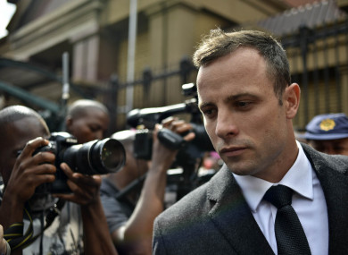 File photo of Oscar Pistorius leaving the Pretoria High Court in 2014.