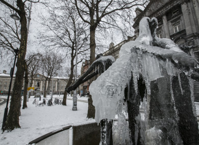 The country was on ice for a few days.