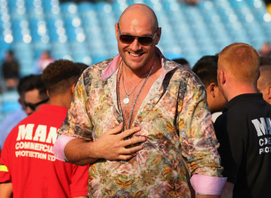 Former world heavyweight champion Tyson Fury.
