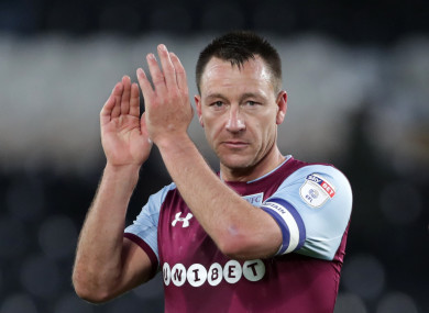 Villa captain Terry has made 35 appearances in all competitions this season.