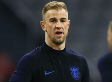 Joe Hart training with England