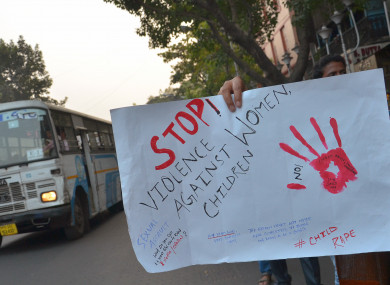 A protester during a march demanding an end to violence against women last year.
