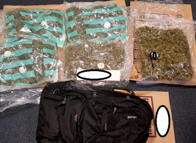 The drugs seized in yesterday's search.