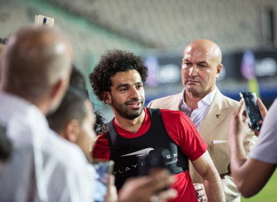 Salah pictured during Egypt's final training session in Cairo last week.