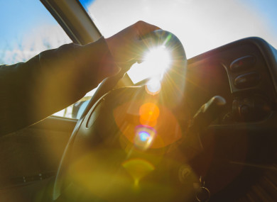 Sun glare can cause problems for drivers.