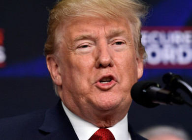 US President Donald Trump