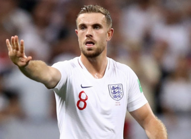 Jordan Henderson: led England to the World Cup semi-finals.