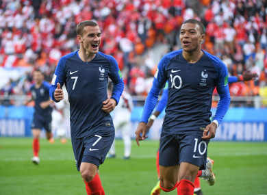 The pair have scored a combined six goals at the World Cup for France.