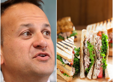 The British Sandwich Association are concerns about sandwich fillings in the UK post-Brexit, but Varadkar says there are no plans to stockpile food in Ireland.