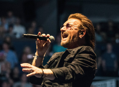 U2 in concert at Bridgestone Arena in Nashville, Tennessee, USA. 26 May 2018