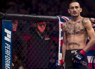 Out of action: Max Holloway.