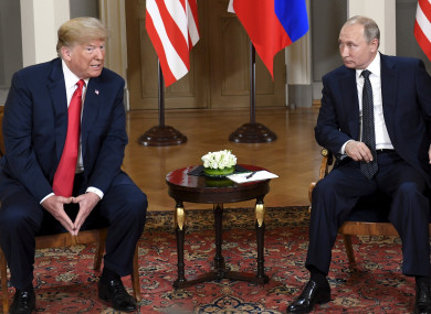 US president Donald Trump and Russia president Vladimir Putin
