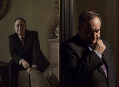Alex Salmond at the unveiling of a portrait of himself in 2016.