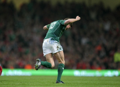 Memories: O'Gara celebrates that late, late drop goal in 2009.