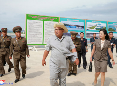 Image released this week of North Korean leader Kim Jong Un visiting a fish factory.