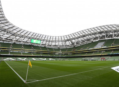 A general view of the Aviva Stadium.