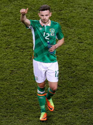 Boyle in action for Ireland against Iceland at the Aviva Stadium.