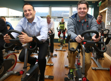 File Photo: An Taoiseach Leo Varadkar and Finance Minister Paschal Donohoe pictured at the launch of the National Physical Activity Plan.