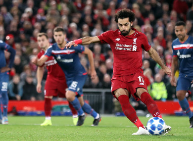 Mo Salah converts a penalty.