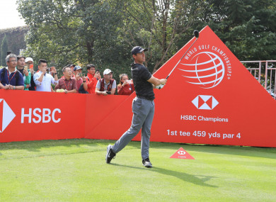 Rory McIlroy practices ahead of the WGC-HSBC Champions.