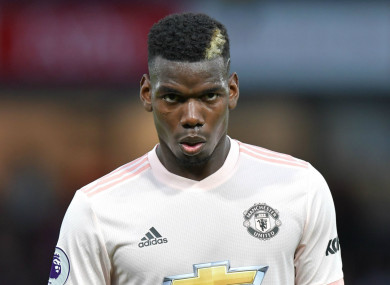 Man United midfielder Paul Pogba.