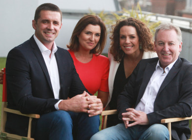 Paul Williams (far right) at the launch of Newstalk's 2016 autumn schule, with Alan Quinlan, Colette Fitzpatrick and Sarah McInerney.