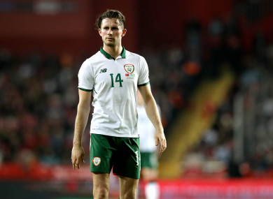 Alan Browne in action for the Republic of Ireland during an international friendly earlier this year.
