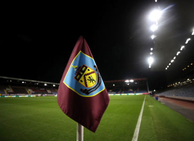 Turf Moor before kick-off on Monday.