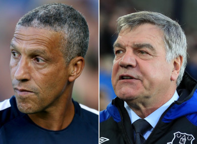 Chris Hughton and Sam Allardyce.