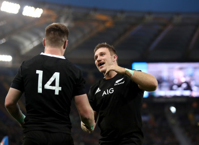 Jordie Barrett helped himself to four tries in Rome.