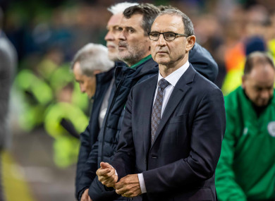 Ireland boss Martin O'Neill pictured during last night's match.