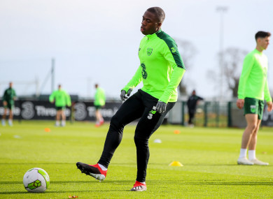 Michael Obafemi pictured during Ireland training this week.