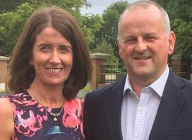 Sean Cox alongside his wife Martina.
