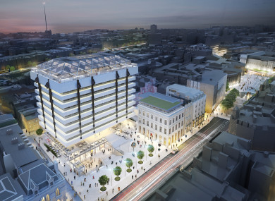 The former Central Bank HQ is to be transformed into a hotel and mixed-used offices.