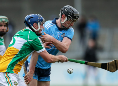 Dublin's Caolan Conway and Enda Grogan of Offaly.