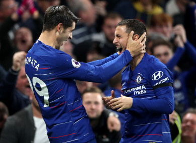 Hazard, right: joined Chelsea from Lille in 2012.
