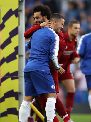 Mo Salah and Eden Hazard (file pic).