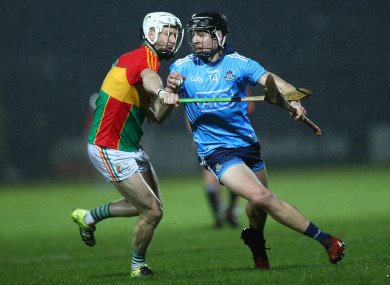 Jack Kavanagh and Dublin's Donal Burke compete for possession.