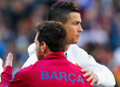Lionel Messi and Cristiano Ronaldo.