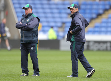 London Irish director of rugby Kidney and head coach Kiss.