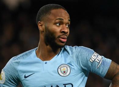 Man City star Raheem Sterling.