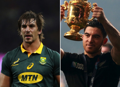 Eben Etzebeth and Nehe Milner-Skudder.
