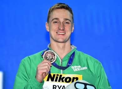 Ryan with his medal.