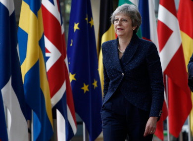 British Prime Minister Theresa May, who is trying to get her Brexit deal over the line.